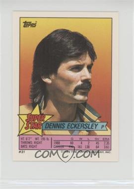 1989 Topps Super Star Sticker Back Cards - [Base] #31.238 - Dennis Eckersley (Eddie Murray 238)