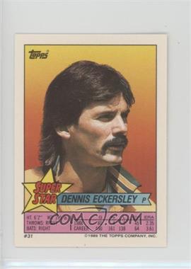 1989 Topps Super Star Sticker Back Cards - [Base] #31.93 - Dennis Eckersley (Keith Hernandez 93, Steve Balboni 222)