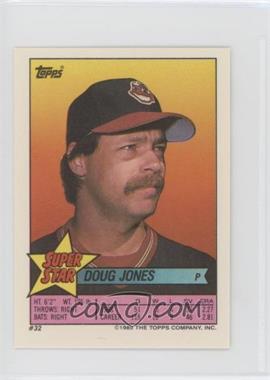1989 Topps Super Star Sticker Back Cards - [Base] #32.270 - Doug Jones (George Brett 270)