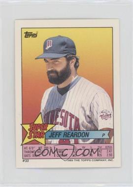 1989 Topps Super Star Sticker Back Cards - [Base] #33.162 - Jeff Reardon (Dwight Gooden 162) [EX to NM]