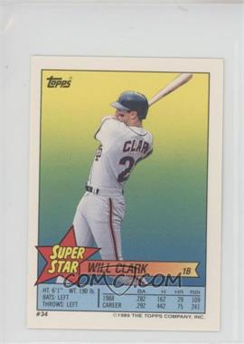 1989 Topps Super Star Sticker Back Cards - [Base] #34.153 - Will Clark (Frank Viola 153) [EX to NM]