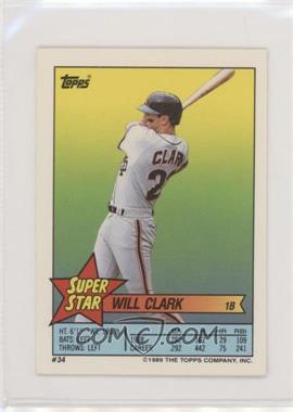 1989 Topps Super Star Sticker Back Cards - [Base] #34.86 - Will Clark (Don Robinson 86, Dwight Evans 252)