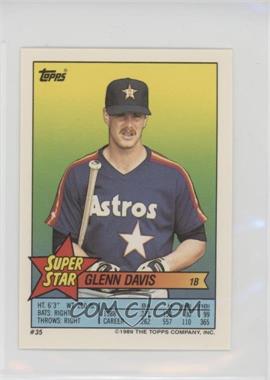 1989 Topps Super Star Sticker Back Cards - [Base] #35.131 - Glenn Davis (Bobby Bonilla 131)