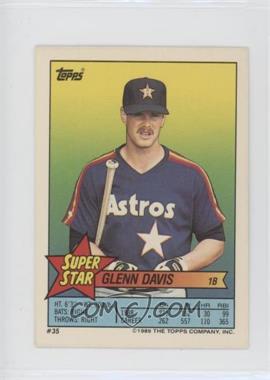 1989 Topps Super Star Sticker Back Cards - [Base] #35.131 - Glenn Davis (Bobby Bonilla 131)
