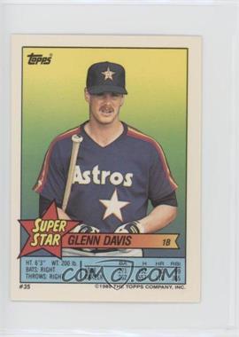 1989 Topps Super Star Sticker Back Cards - [Base] #35.270 - Glenn Davis (George Brett 270)