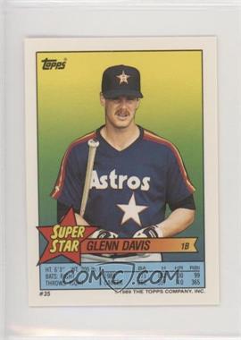 1989 Topps Super Star Sticker Back Cards - [Base] #35.270 - Glenn Davis (George Brett 270)