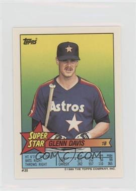 1989 Topps Super Star Sticker Back Cards - [Base] #35.32 - Glenn Davis (Dale Murphy 32)
