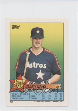 1989 Topps Super Star Sticker Back Cards - [Base] #35.33 - Glenn Davis (Gerald Perry 33)