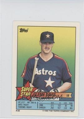 1989 Topps Super Star Sticker Back Cards - [Base] #35.33 - Glenn Davis (Gerald Perry 33)