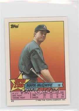 1989 Topps Super Star Sticker Back Cards - [Base] #3.58 - Mark McGwire (Mike Scioscia 58, Bret Saberhagen 263)