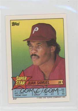 1989 Topps Super Star Sticker Back Cards - [Base] #37.183 - Juan Samuel (Wally Joyner 183)