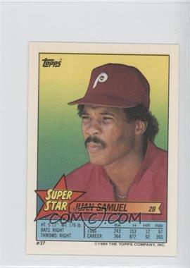 1989 Topps Super Star Sticker Back Cards - [Base] #37.183 - Juan Samuel (Wally Joyner 183)