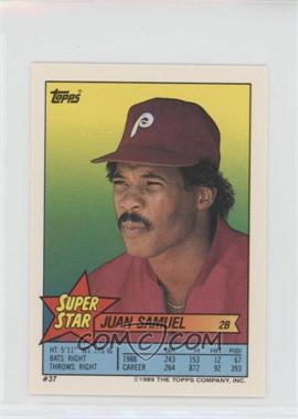 1989 Topps Super Star Sticker Back Cards - [Base] #37.3324 - Juan Samuel (Doug Jones 3, Mark Grace 324)