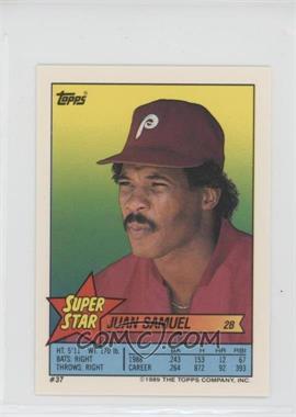 1989 Topps Super Star Sticker Back Cards - [Base] #37.3324 - Juan Samuel (Doug Jones 3, Mark Grace 324)