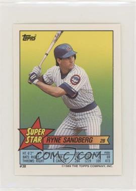 1989 Topps Super Star Sticker Back Cards - [Base] #38.22 - Ryne Sandberg (Bob Knepper 22)