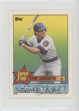 1989 Topps Super Star Sticker Back Cards - [Base] #38.22 - Ryne Sandberg (Bob Knepper 22)