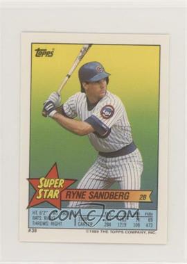 1989 Topps Super Star Sticker Back Cards - [Base] #38.85 - Ryne Sandberg (Brett Butler 85, Tom Henke 195)