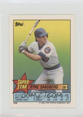 1989 Topps Super Star Sticker Back Cards - [Base] #38.86 - Ryne Sandberg (Don Robinson 86, Dwight Evans 252)