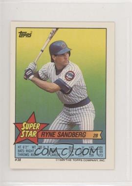 1989 Topps Super Star Sticker Back Cards - [Base] #38.86 - Ryne Sandberg (Don Robinson 86, Dwight Evans 252)