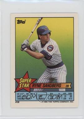 1989 Topps Super Star Sticker Back Cards - [Base] #38.86 - Ryne Sandberg (Don Robinson 86, Dwight Evans 252)