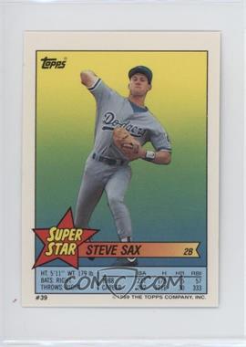 1989 Topps Super Star Sticker Back Cards - [Base] #39.155 - Steve Sax (Ryne Sandberg 155)
