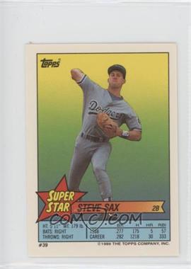 1989 Topps Super Star Sticker Back Cards - [Base] #39.249 - Steve Sax (Pete Incavigla 249)