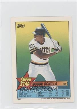 1989 Topps Super Star Sticker Back Cards - [Base] #40.105 - Bobby Bonilla (Keith Moreland 105, Tim Laudner 290)