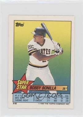 1989 Topps Super Star Sticker Back Cards - [Base] #40.160 - Bobby Bonilla, Gary Carter (Gary Carter 160)
