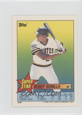 1989 Topps Super Star Sticker Back Cards - [Base] #40.160 - Bobby Bonilla, Gary Carter (Gary Carter 160)