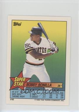 1989 Topps Super Star Sticker Back Cards - [Base] #40.35 - Bobby Bonilla (Bob Horner 35, Mike Stanley 244)