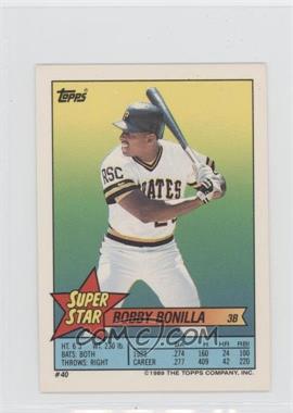 1989 Topps Super Star Sticker Back Cards - [Base] #40.70 - Bobby Bonilla (Tim Wallach 70, Rich Gedman 253)