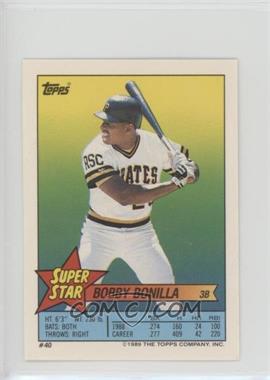 1989 Topps Super Star Sticker Back Cards - [Base] #40.96 - Bobby Bonilla (David Cone 96, Dave Righetti 307)