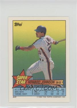 1989 Topps Super Star Sticker Back Cards - [Base] #41.314 - Howard Johnson (Don Mattingly 314)