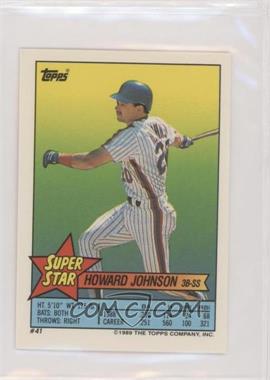1989 Topps Super Star Sticker Back Cards - [Base] #41.44 - Howard Johnson (Ozzie Smith 44)