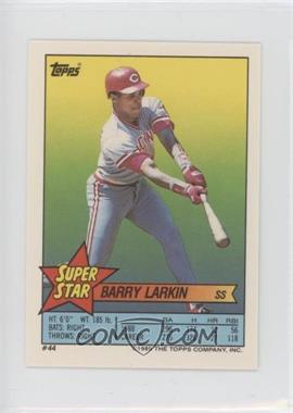 1989 Topps Super Star Sticker Back Cards - [Base] #44.124 - Barry Larkin (John Smiley 124, Tom Brookens 278)