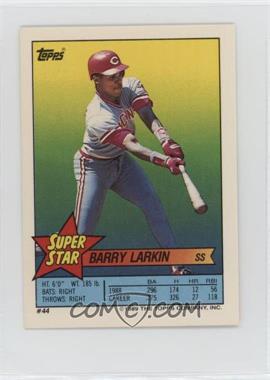 1989 Topps Super Star Sticker Back Cards - [Base] #44.124 - Barry Larkin (John Smiley 124, Tom Brookens 278)