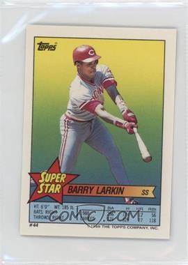 1989 Topps Super Star Sticker Back Cards - [Base] #44.160 - Barry Larkin (Gary Carter 160)