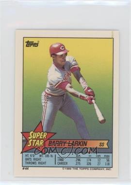 1989 Topps Super Star Sticker Back Cards - [Base] #44.21 - Barry Larkin (Glenn Davis 21)