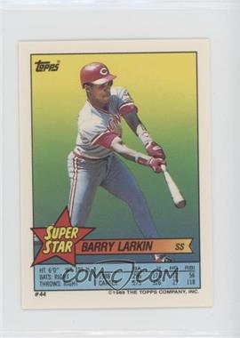 1989 Topps Super Star Sticker Back Cards - [Base] #44.35 - Barry Larkin (Bob Horner 35, Mike Stanley 244)