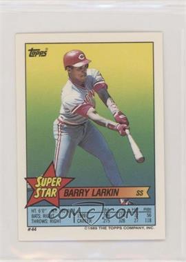 1989 Topps Super Star Sticker Back Cards - [Base] #44.35 - Barry Larkin (Bob Horner 35, Mike Stanley 244)