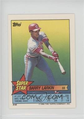 1989 Topps Super Star Sticker Back Cards - [Base] #44.5322 - Barry Larkin (Andre Dawson 5, Ron Gant 322)