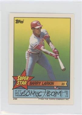 1989 Topps Super Star Sticker Back Cards - [Base] #44.5322 - Barry Larkin (Andre Dawson 5, Ron Gant 322)