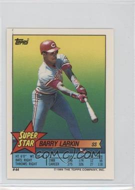1989 Topps Super Star Sticker Back Cards - [Base] #44.65 - Barry Larkin (Orel Hershiser 65)