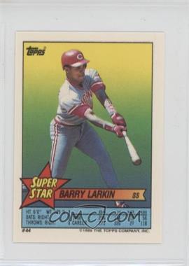 1989 Topps Super Star Sticker Back Cards - [Base] #44.65 - Barry Larkin (Orel Hershiser 65)