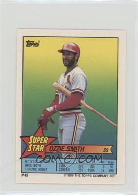 1989 Topps Super Star Sticker Back Cards - [Base] #45.11 - Ozzie Smith (Jose Canseco 11, Paul Gibson 323)