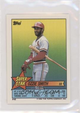 1989 Topps Super Star Sticker Back Cards - [Base] #45.183 - Ozzie Smith (Wally Joyner 183)
