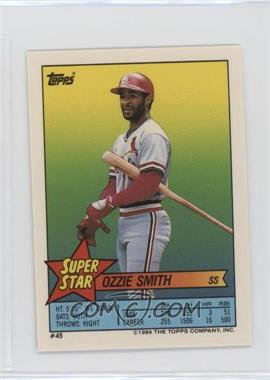 1989 Topps Super Star Sticker Back Cards - [Base] #45.183 - Ozzie Smith (Wally Joyner 183)