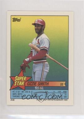 1989 Topps Super Star Sticker Back Cards - [Base] #45.3 - Ozzie Smith (Doug Jones 3, Mark Grace 324)