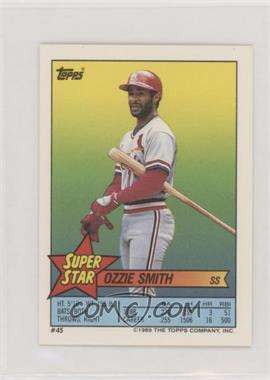 1989 Topps Super Star Sticker Back Cards - [Base] #45.49 - Ozzie Smith (Shawon Dunston 49, Jose Bautista 229)