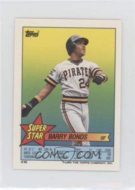 1989 Topps Super Star Sticker Back Cards - [Base] #46.157 - Barry Bonds (Darryl Strawberry 157)